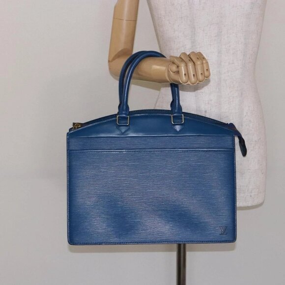 LOUIS VUITTON Epi Riviera Hand Bag Blue M48185 LV Auth 141384 - Picture 3 of 16